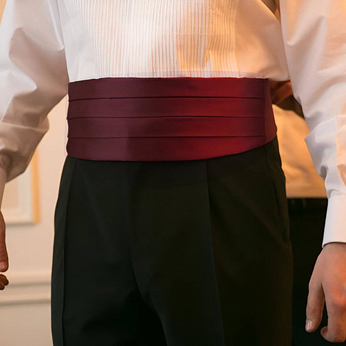 Silk cummerbund for formal trousers for men