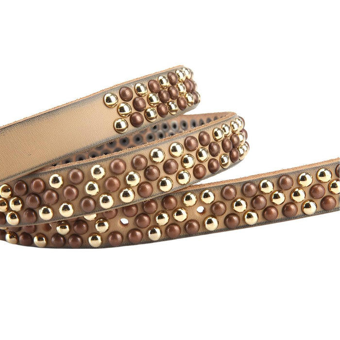 Modern Studded Gold Belt For Women, Mona Model