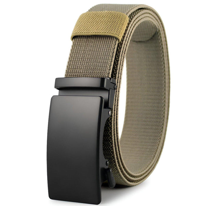 Men's Elastic Canvas Belt with Automatic Buckle