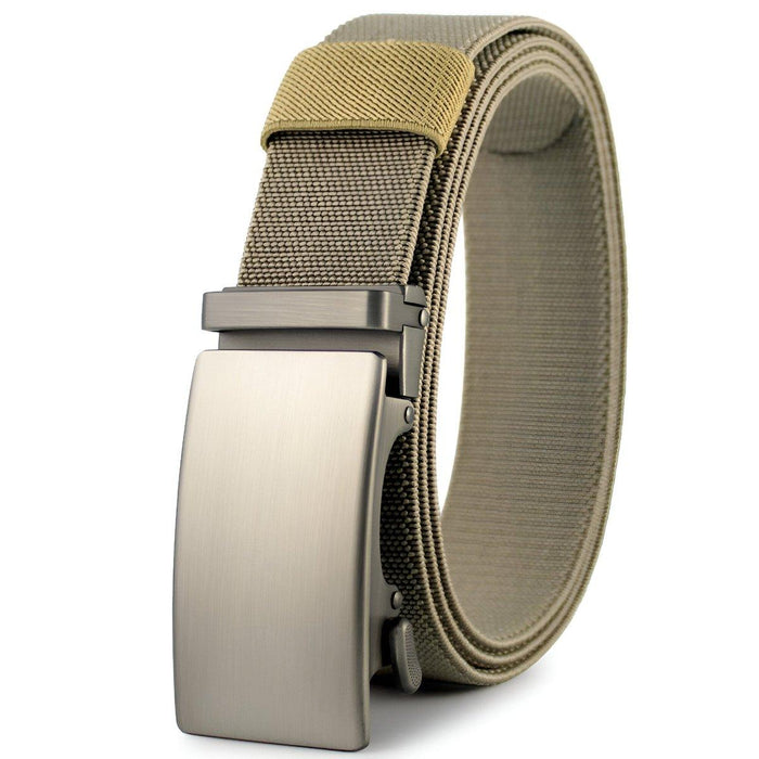 Men's Elastic Canvas Belt with Automatic Buckle