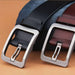 Leather belts for men with buckle