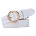 Leather Belt With Round Buckle For Women, Khatia Model