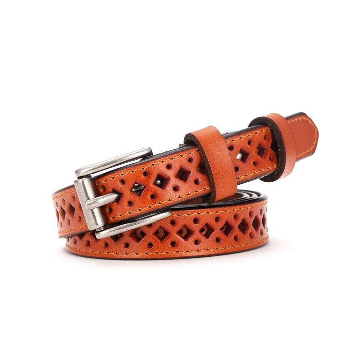 Openwork Leather Belt For Women, Medea Model