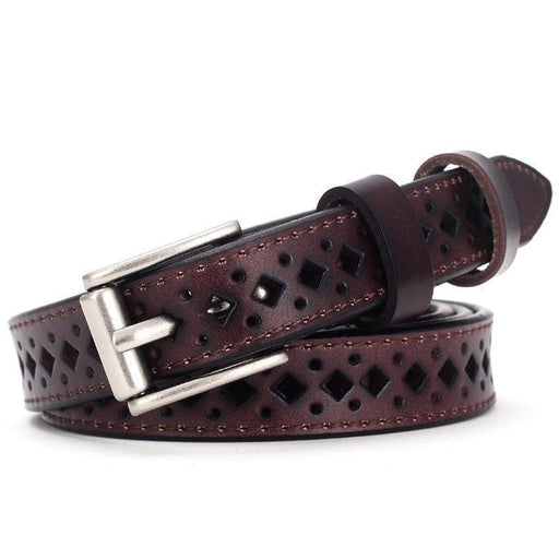 Openwork Leather Belt For Women, Medea Model