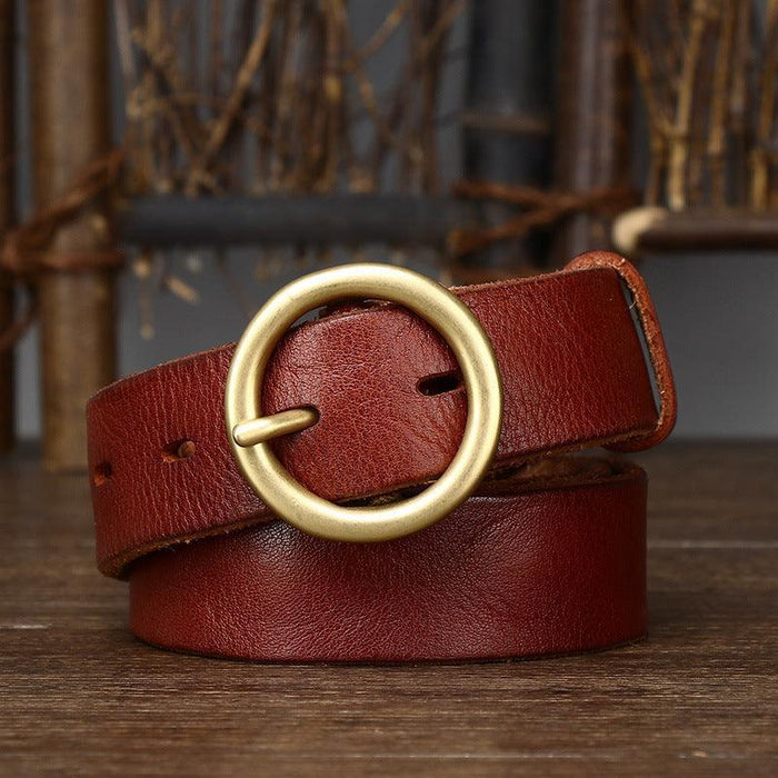 Leather Belt, Aged Look, For Women, Pooja Model