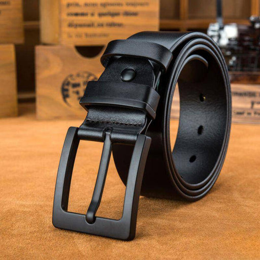 Leather belts for men with buckle