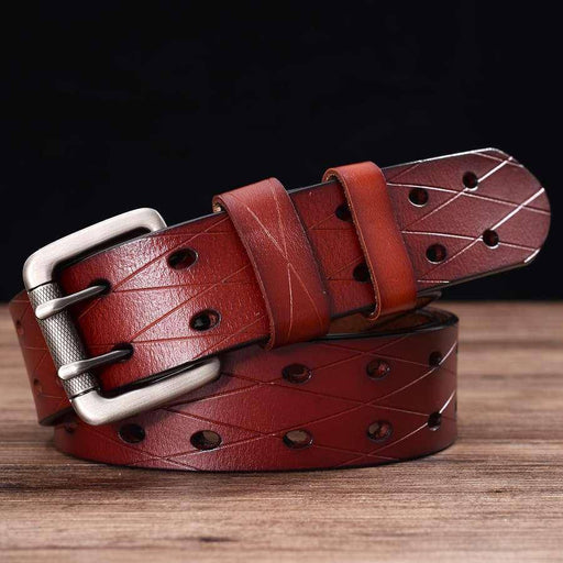 Designer leather belts for women