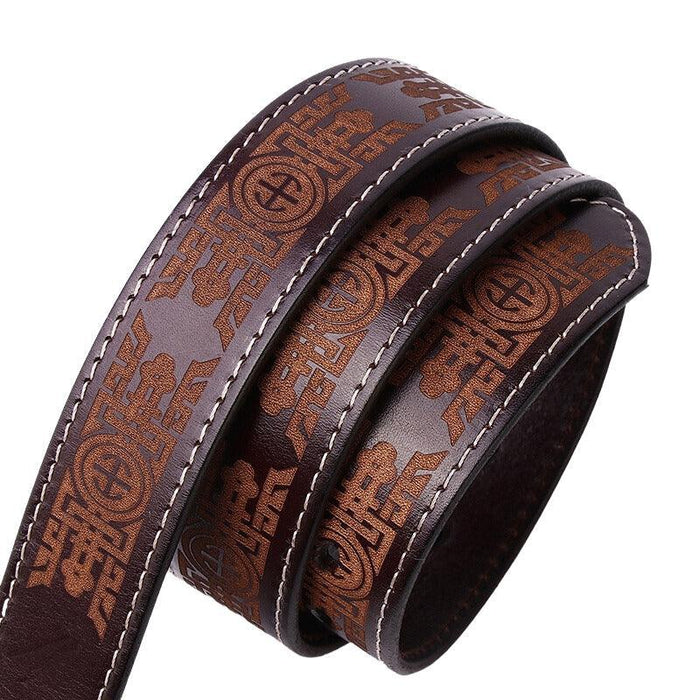 Western Engraved Leather Belt For Women, Injia Model