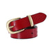 Smooth Leather Belt With Gold Buckle For Women, Agathe Model