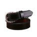 Smooth Leather Belt For Women With Geometric Pattern Buckle, Gaby Model