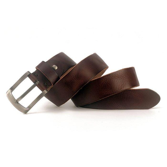 Leather belts for men with buckle