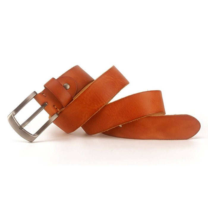 Formal leather belts for men