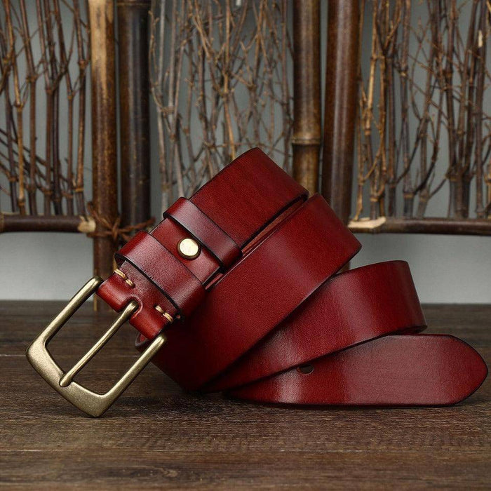 Leather belts for women with buckle