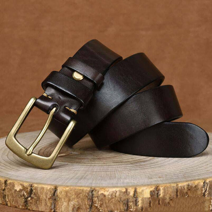 Durable leather belts for women