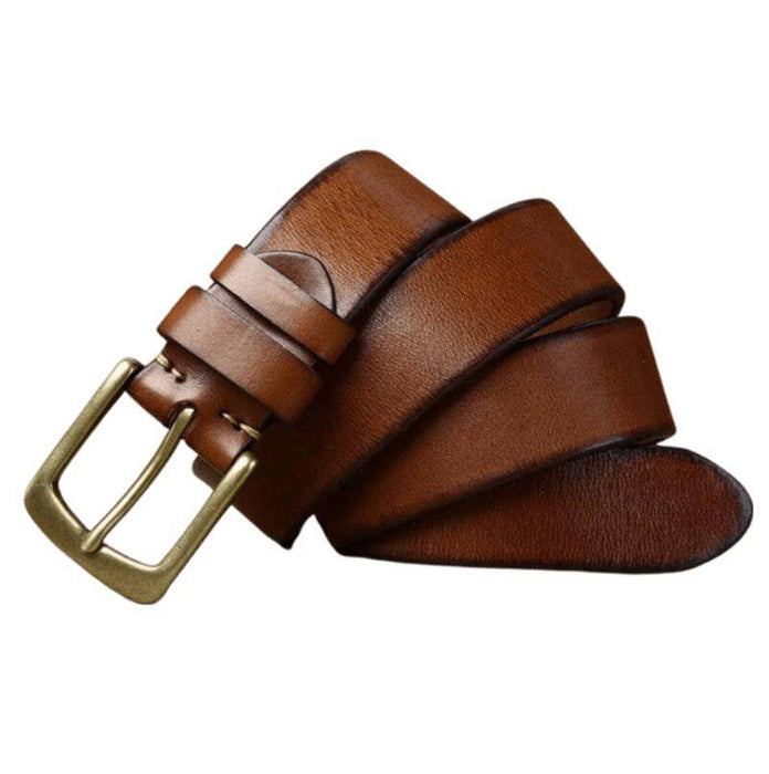 Brown leather belts for women