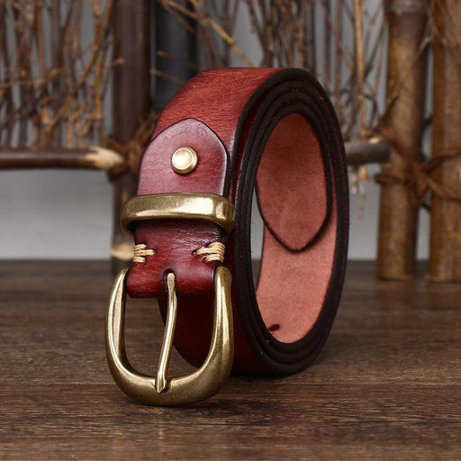 Handmade Leather Belt For Women, Cafatia Model