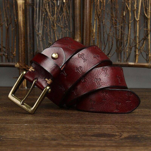 Handmade leather belt for women