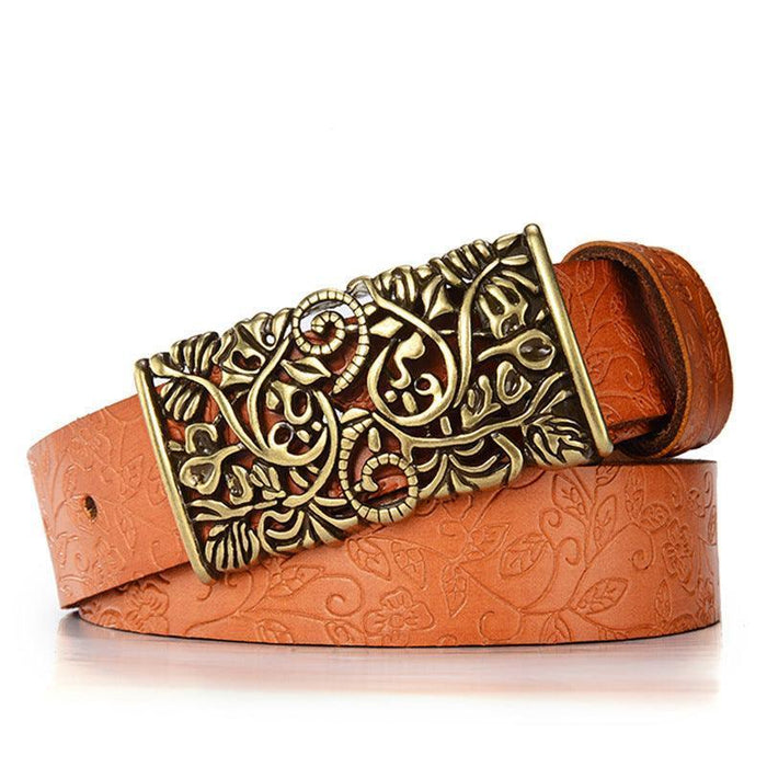 Unique Custom Leather Belt For Women, Rusudan Model