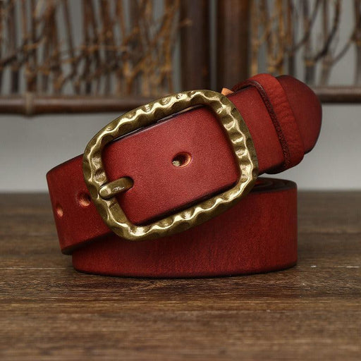 Minimalist Leather Belt For Women, Tahirah Model