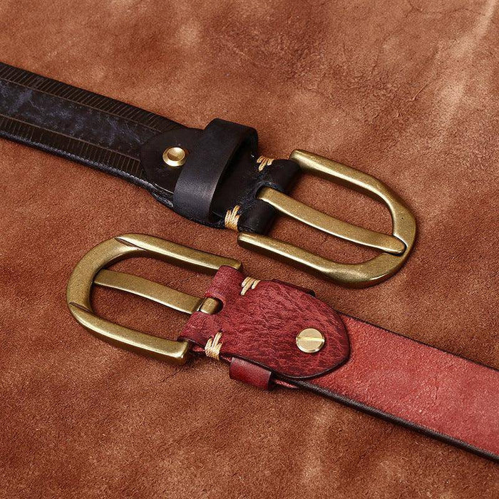 Vintage leather belt for men or women