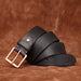 Black leather belt for men or women