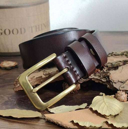 Leather belt for jeans