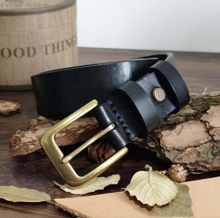 Leather belt for suits