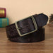 Men's leather belts with automatic buckles