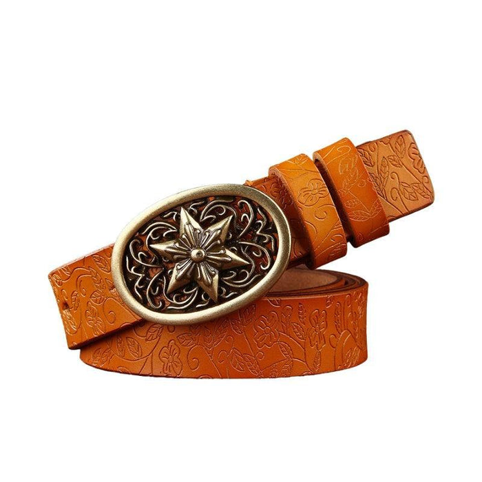 Western Style Leather Belt For Women, Sanaa Model