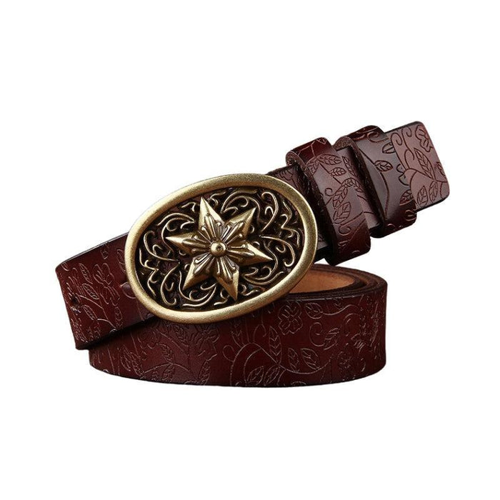 Western Style Leather Belt For Women, Sanaa Model