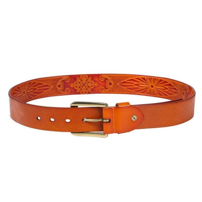 Leather Belt, Textured Bohemian Style For Women, Xioma Model