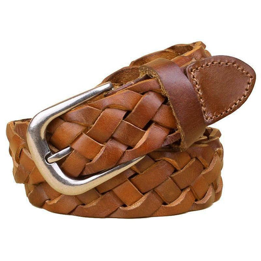 Luxury Braided Leather Belt For Women, Masui Model