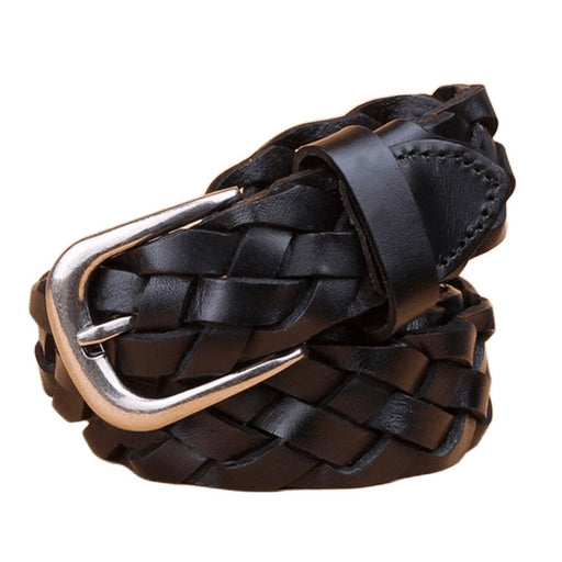 Luxury Braided Leather Belt For Women, Masui Model