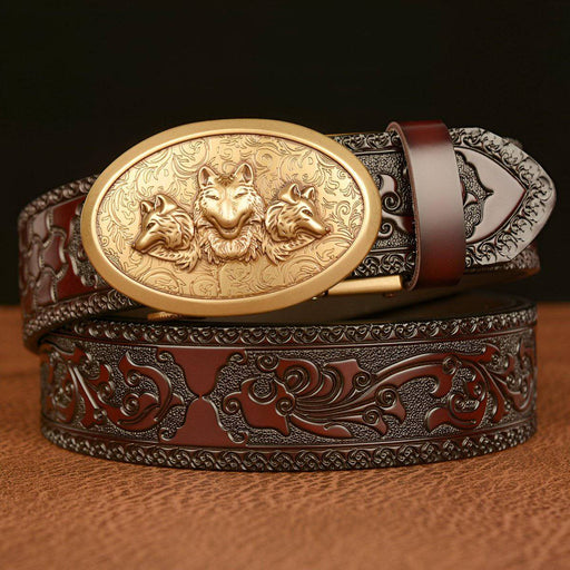 Esprit Edgar Belt with 3 Wolf Heads