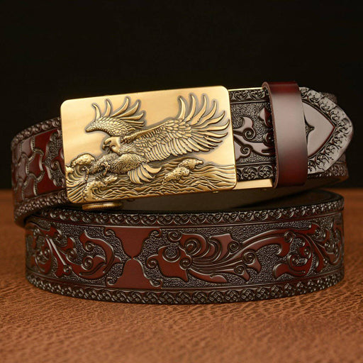 Men's leather belts with no holes