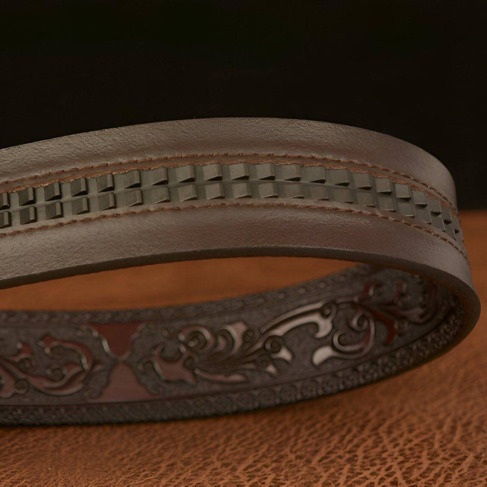 Designer leather belts for men