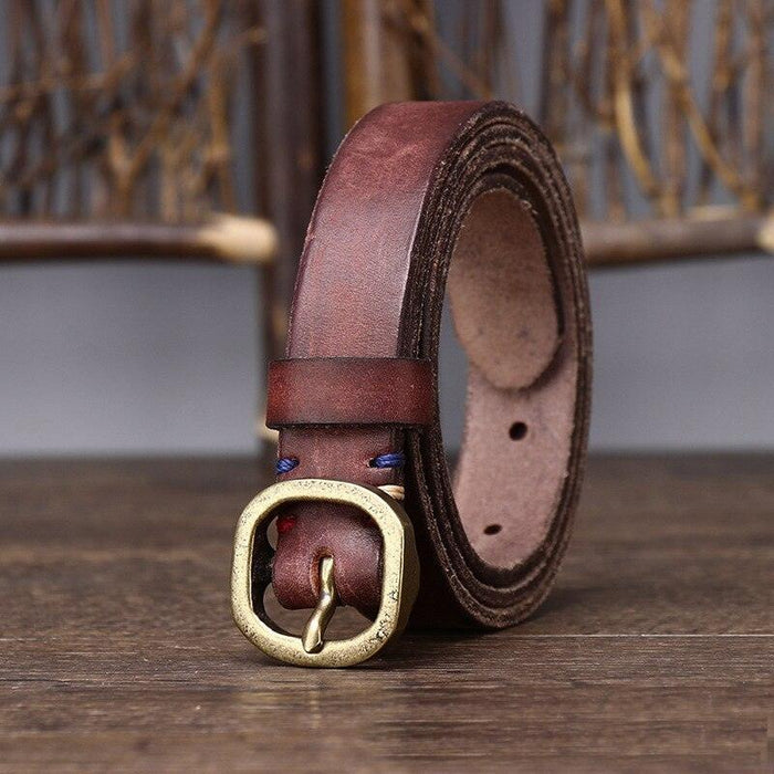 Sophisticated Thin Leather Belt For Women, Arria Model