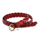 Thin Braided Leather Belt For Women, Jeanett Model