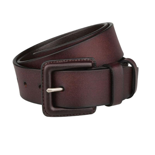 Leather belt with buckle for men or women