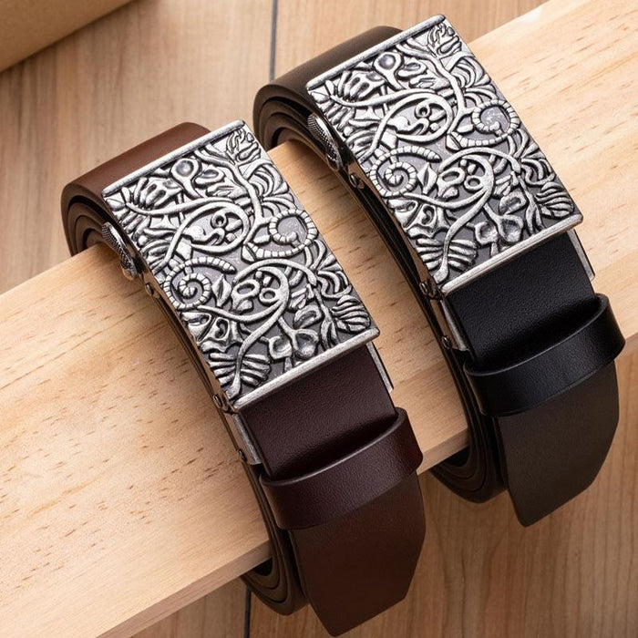 Retro Western Leather Belt For Women, Gesupo Model