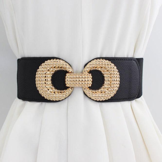 Ceinture large et élastique taille haute, modèle Krista