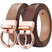 Reversible 2 in 1 Leather Belt, Rose Gold Buckle, Chloé Model