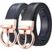 Reversible 2 in 1 Leather Belt, Rose Gold Buckle, Chloé Model