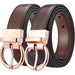 Reversible 2 in 1 Leather Belt, Rose Gold Buckle, Chloé Model