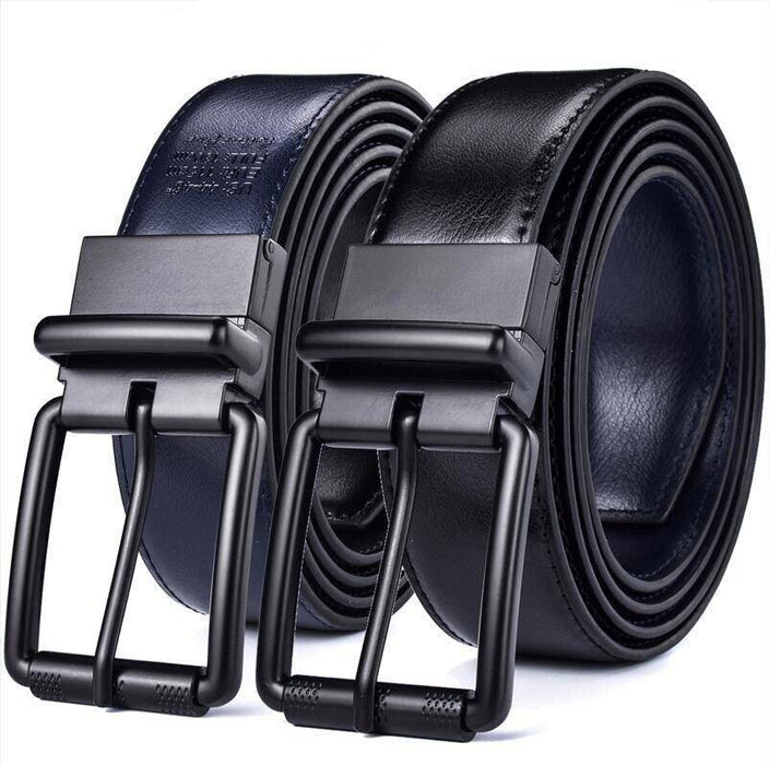 Leather belts for men with buckle