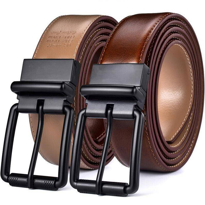 Brown leather belts for men