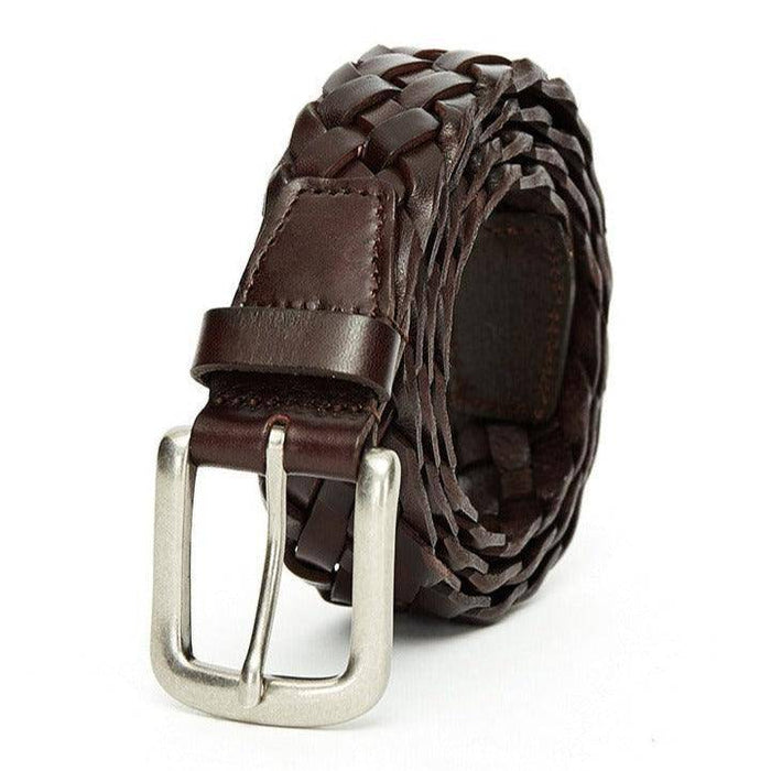 Ernest model leather belt braided