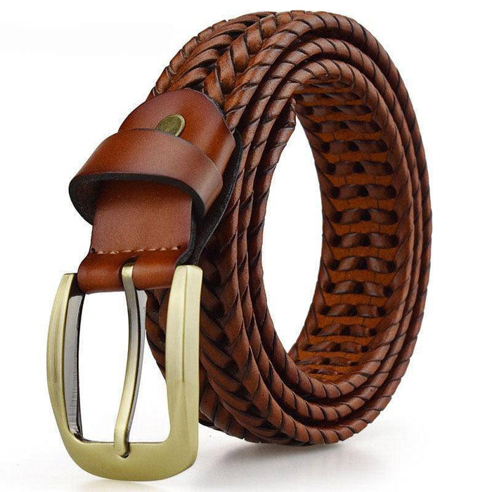 Brown leather belts for men