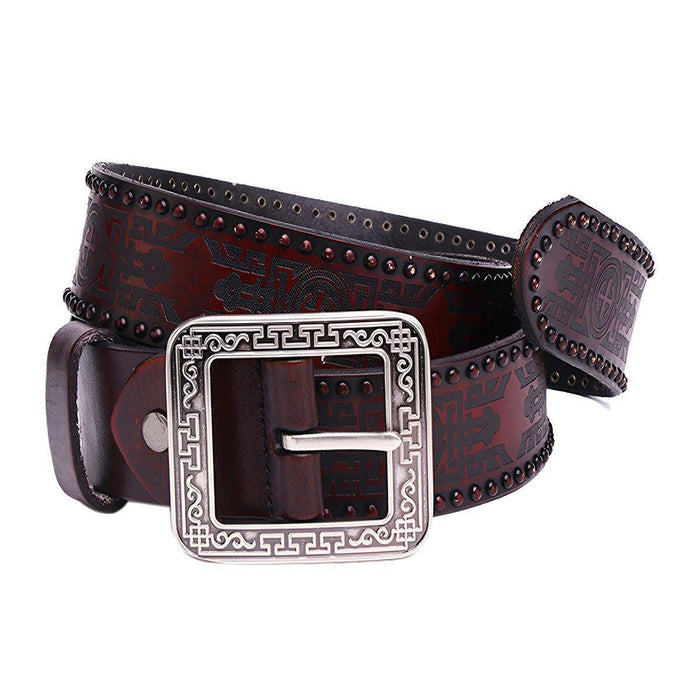 High-quality leather belt for men or women