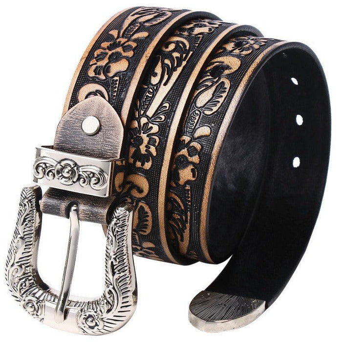 Unique Western Leather Belt For Women, Yatokya Model